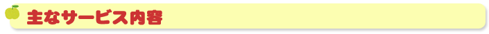 主なサービス内容